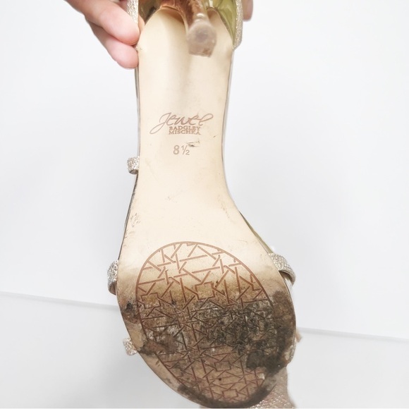 Jewel Badgley Mischka Galen Platform Glitter Evening Shoe 8.5 Wedding Stilettos - Picture 3 of 6